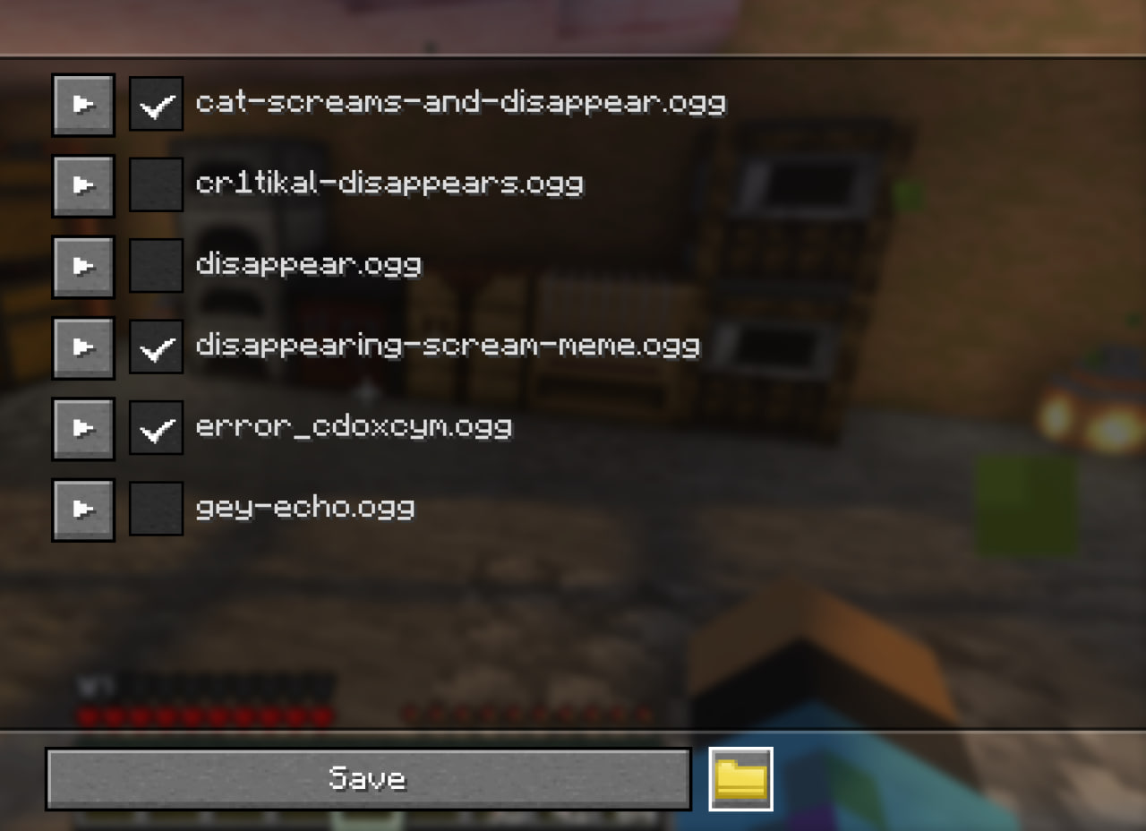 sounds screen