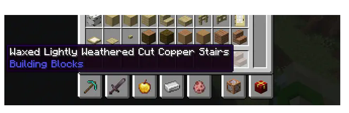 "Waxed Lightly Weathered Cut Copper Stairs"