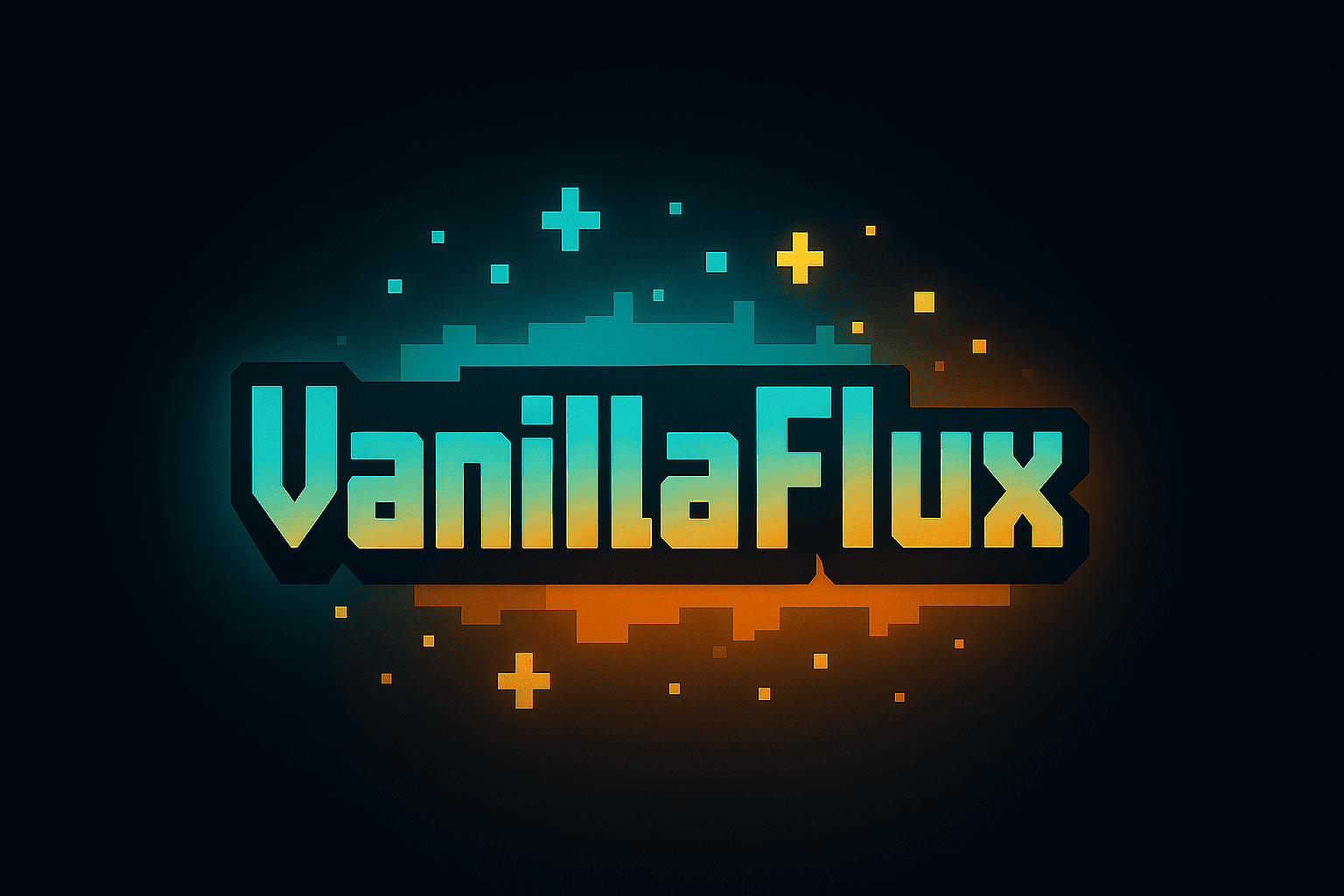 Logo of my modpack called VanillaFlux, vanilla+, no new items, mobs or blocks.