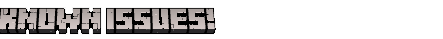 Known Issues handle
