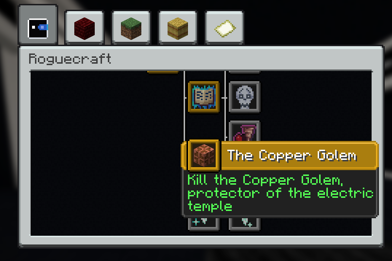 RogueCraft Copper Golem Advancement
