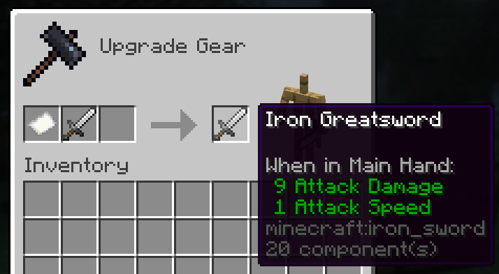 Forging a sword into a Greatsword