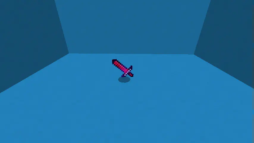 A sword that is red, called the "Big Foot Slayer".
