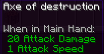 axe of destruction stats
