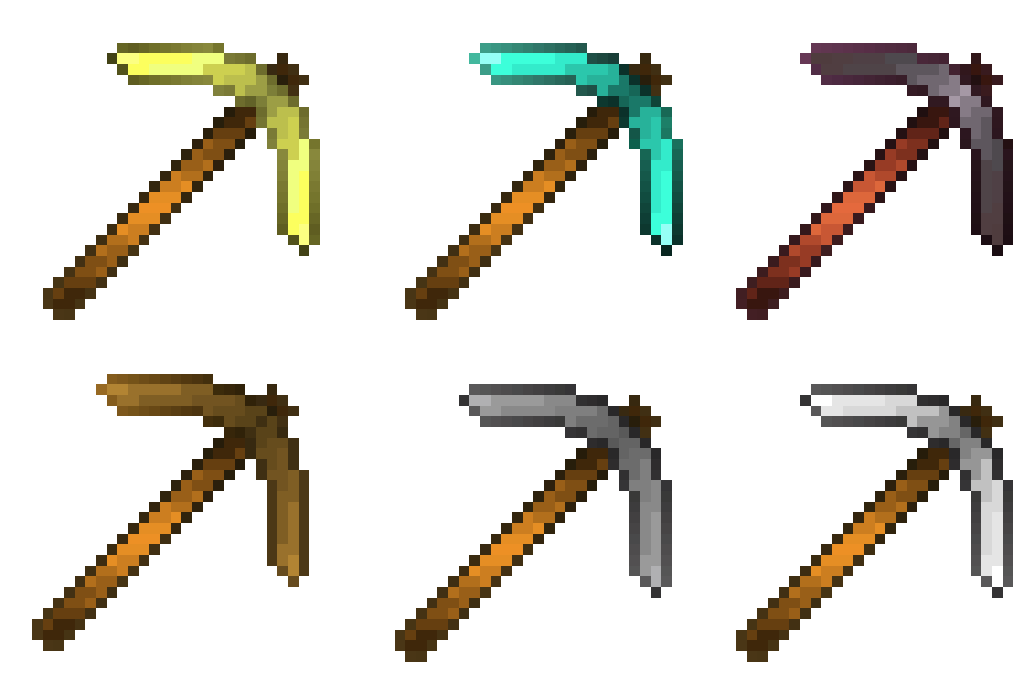 Texture of all the pickaxes