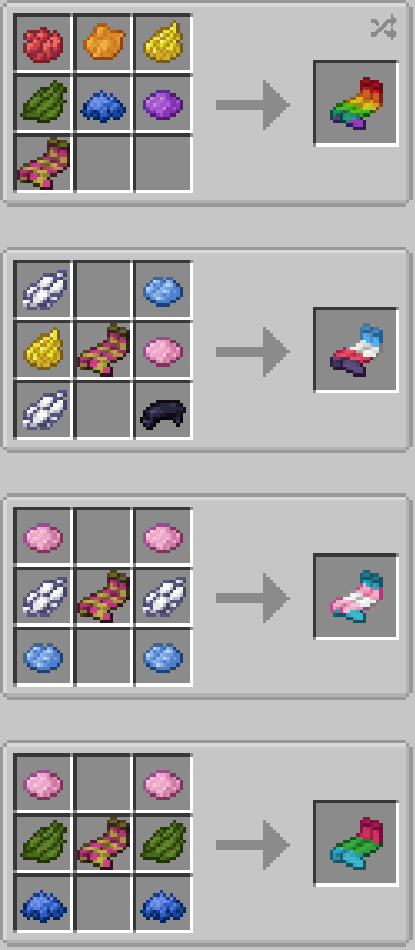 Pride, Trans, & Poly thigh high crafting recipes