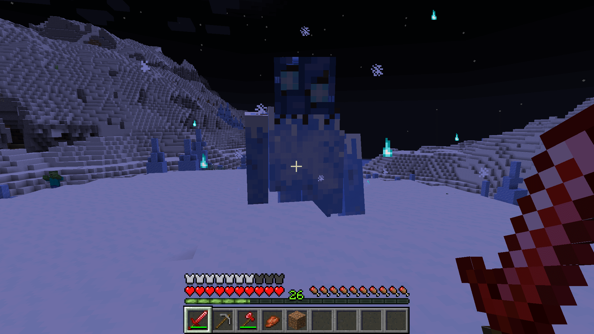 fighting the thawed in a snowy plains