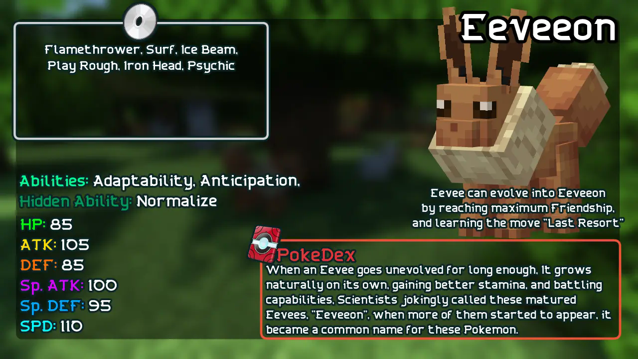 Eeveeon's Description Card