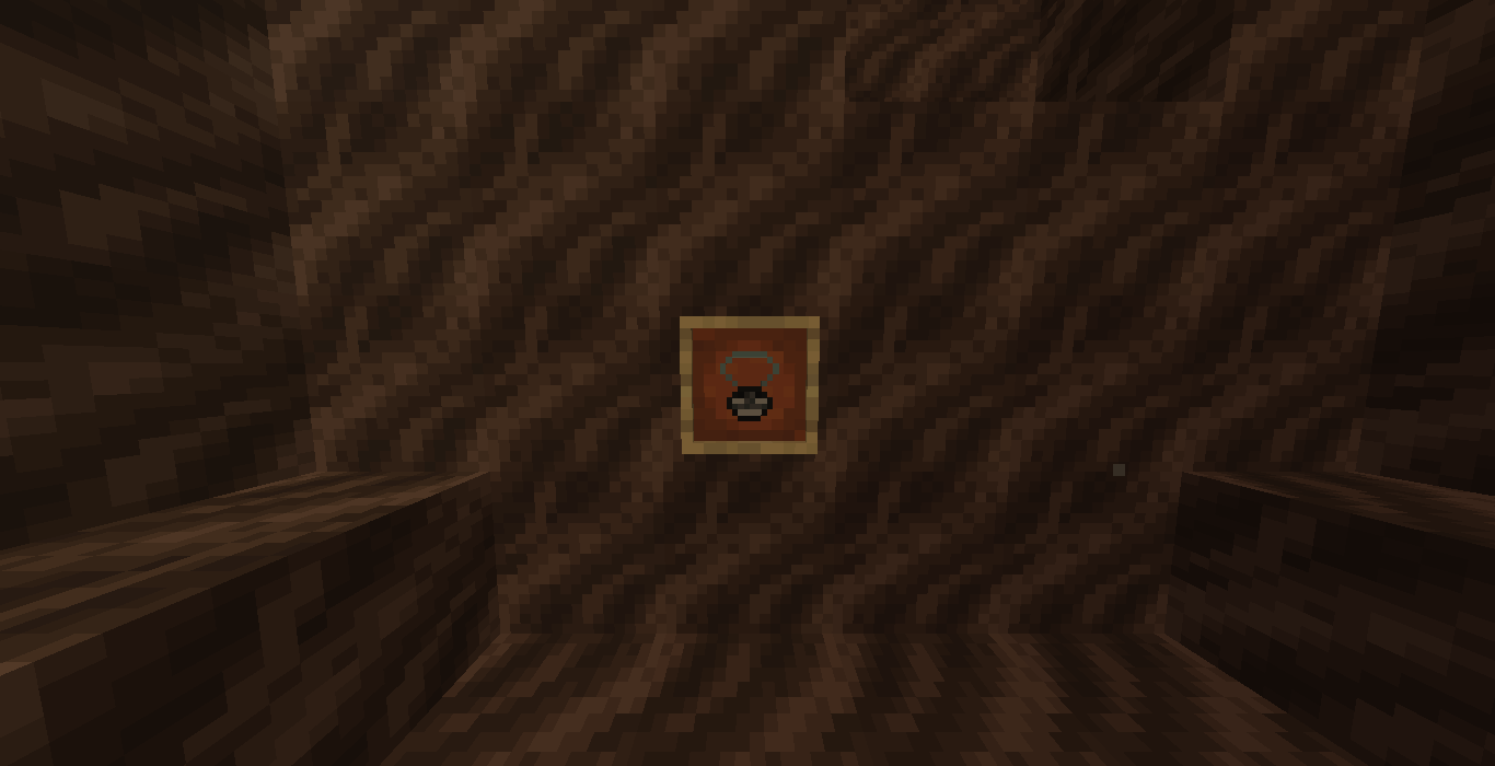 The Wither Charm in an item frame in a soul sand valley