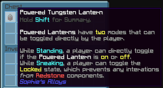 Powered Lantern Tooltip