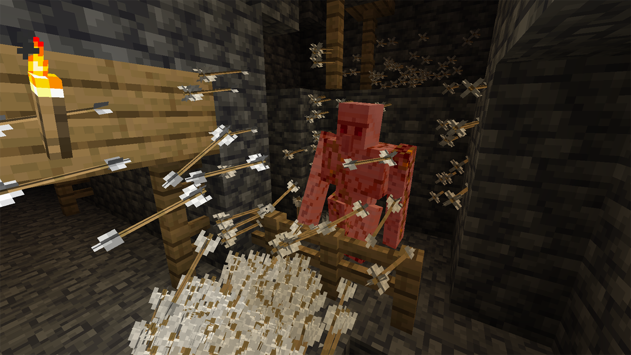 Hyper Skeleton pile of arrows left behind