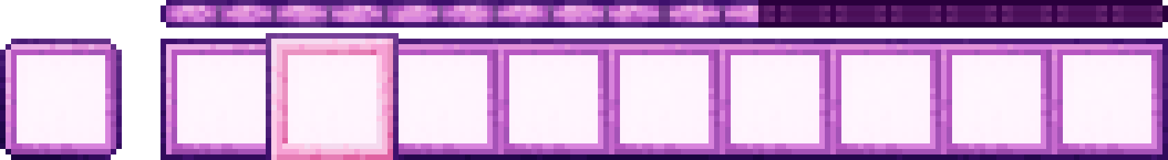 preview of hotbar + experience bar