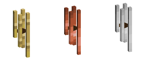 bamboo, copper and iron chimes