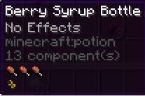 Berry syrup bottle