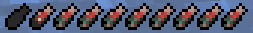 Close up of the salmon hunger bar sprites