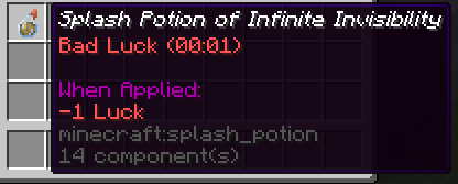Splash Potion of Infinite Invisibility