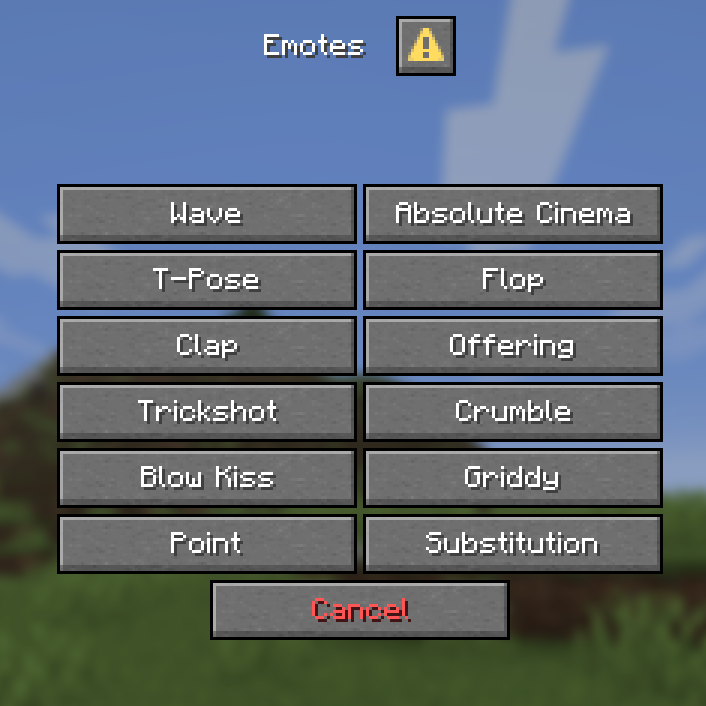 emotes menu
