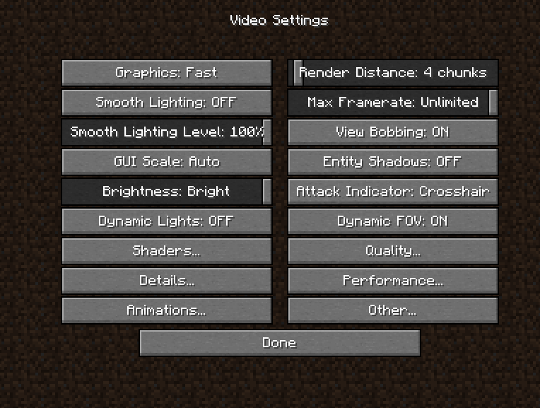 Video Settings