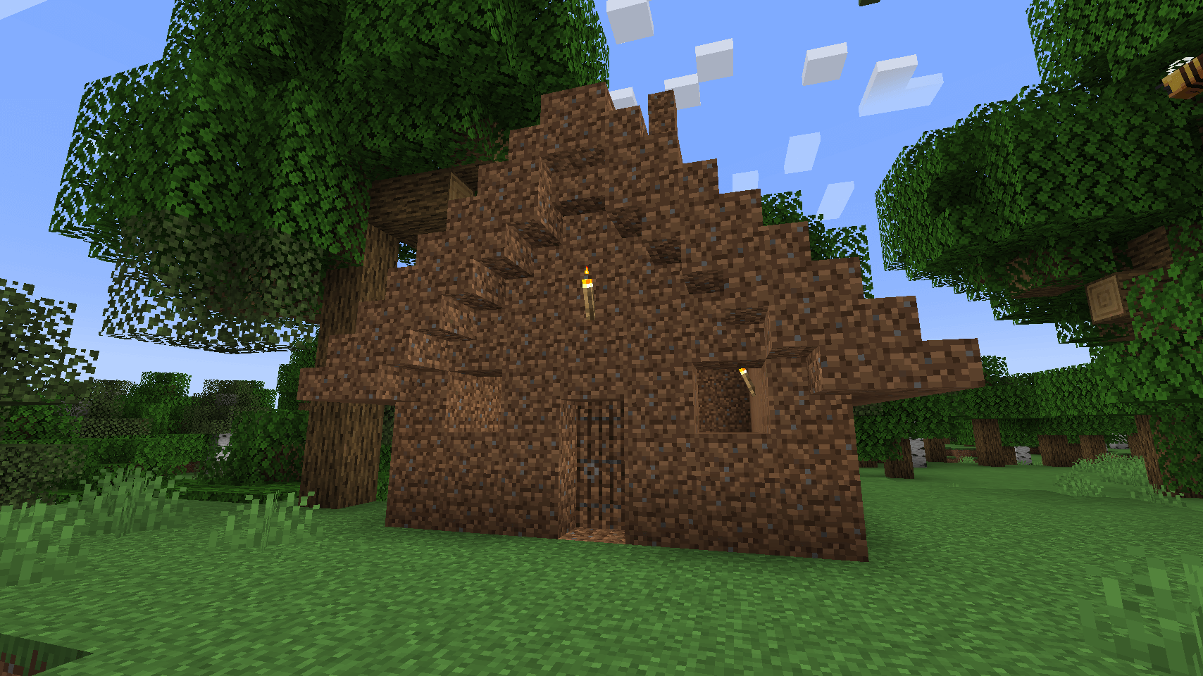 a dirt house