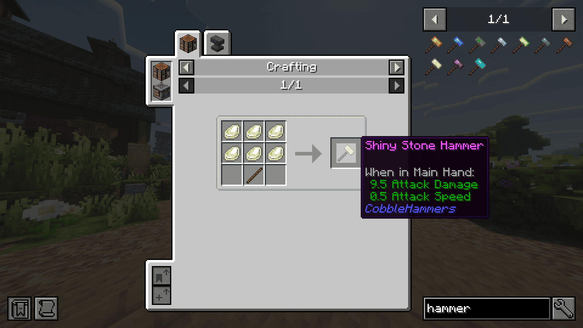 Shiny Stone Hammer Recipe
