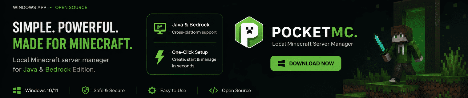 PocketMC a simple and powerful Minecraft server hosting software