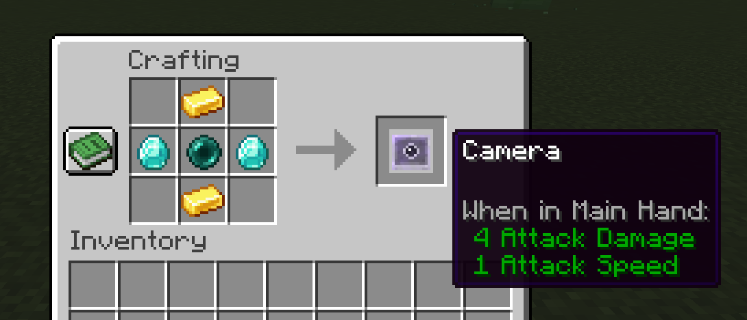 Camera crafting recipe