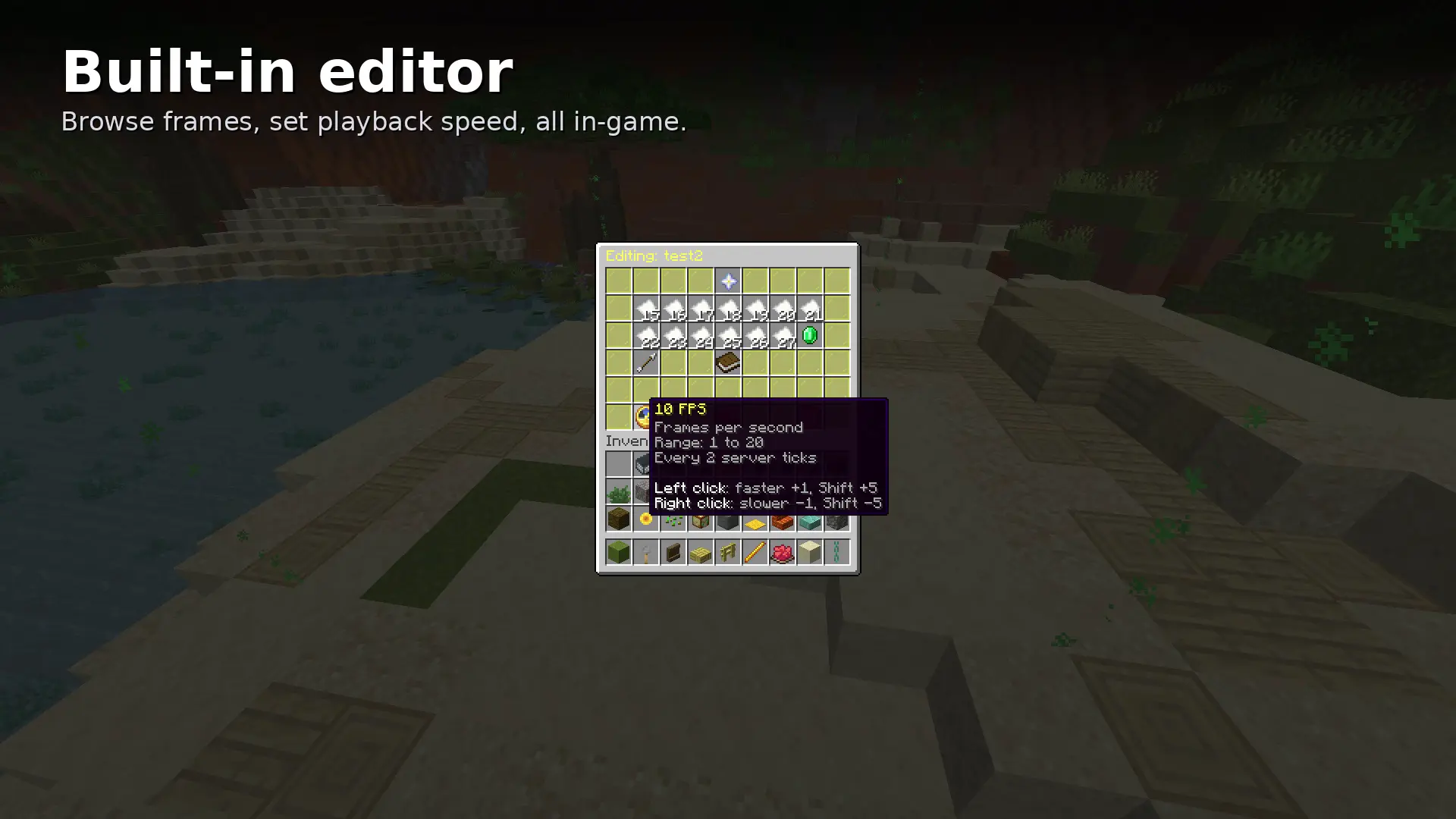 Build-in frame editor