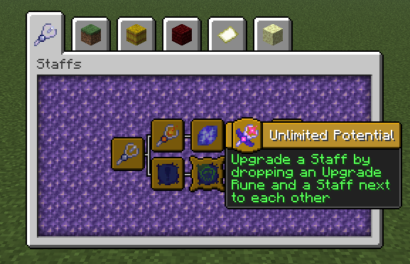 Staffs Advancement tab with "Unlimited Potential" highlighter
