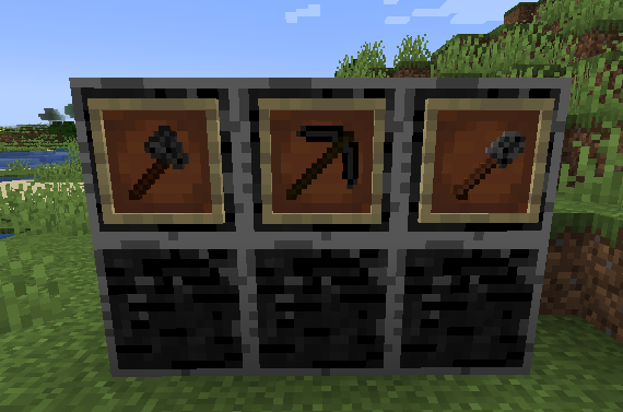 Bedrock dust Tool(Axe,Pickaxe,Shovel)