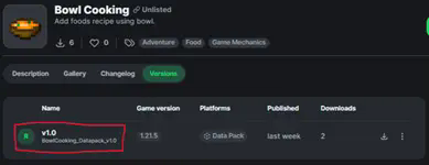Click a version you want to download.