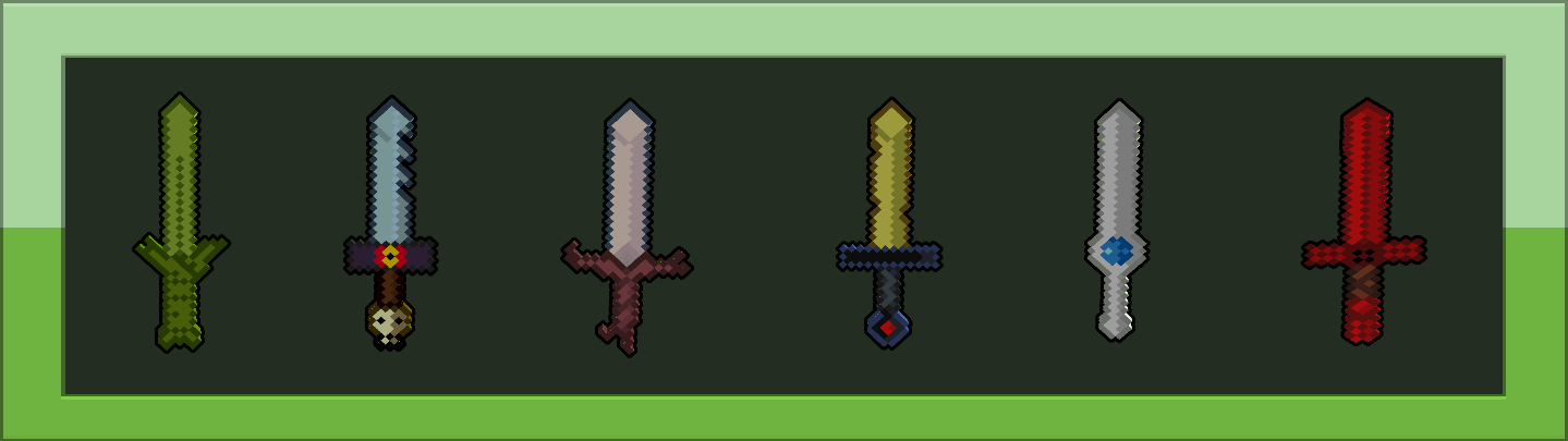 All of Finn's swords that are currently in the pack!
