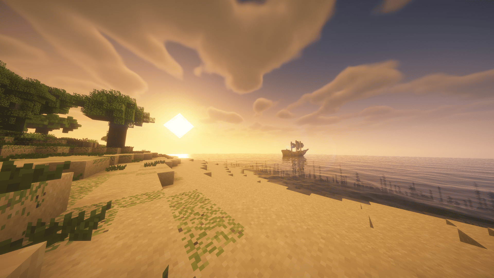 Sunrise in the beach biome