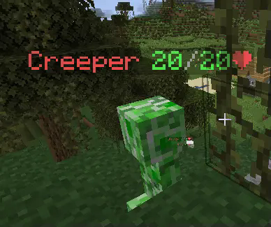 Creeper with healthbar