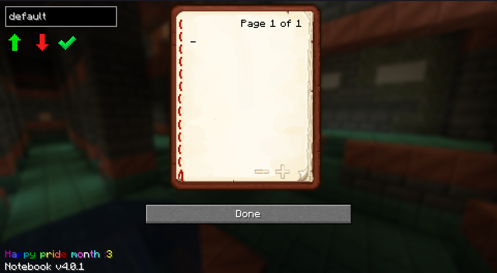 Screenshot of the book in-game