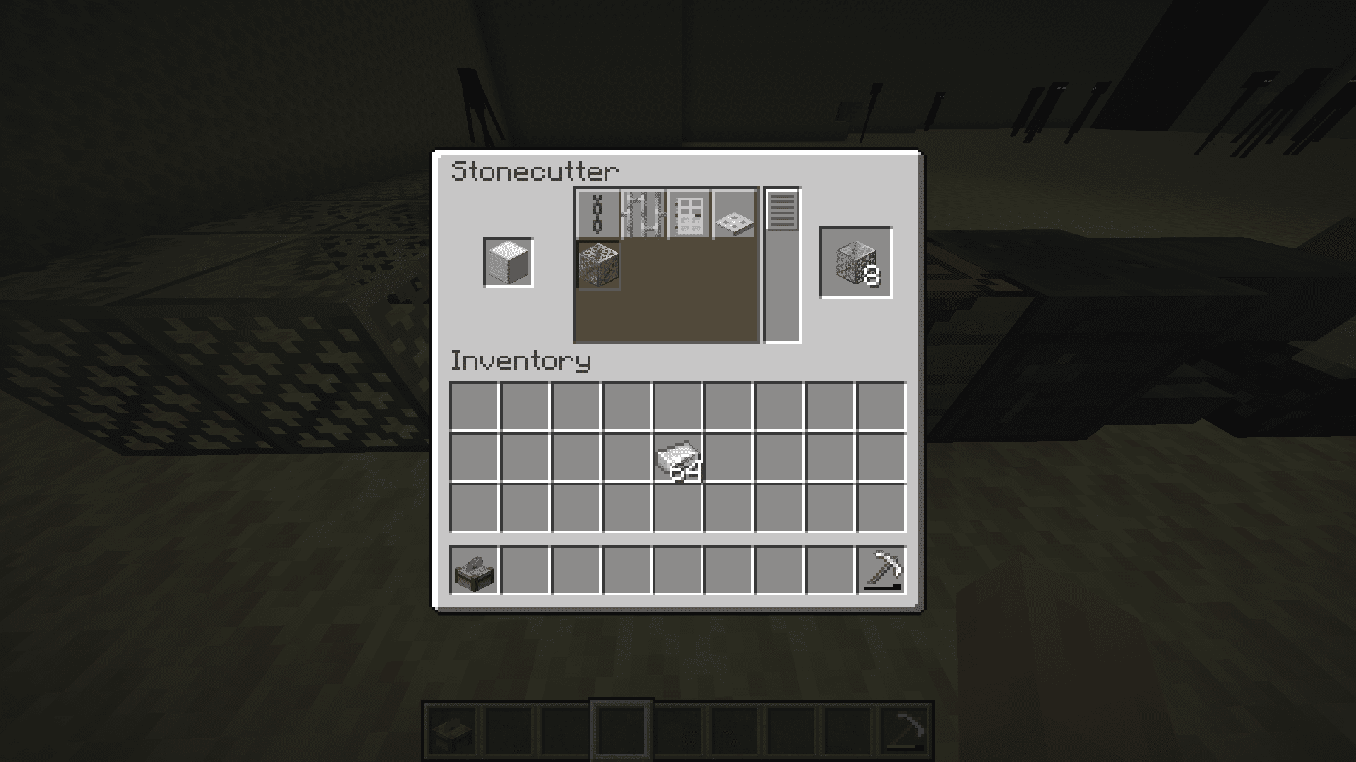 iron block in a stonecutter