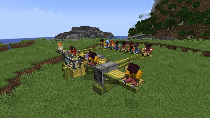 A commercial hopper, with a lot of players(10+) on its wings