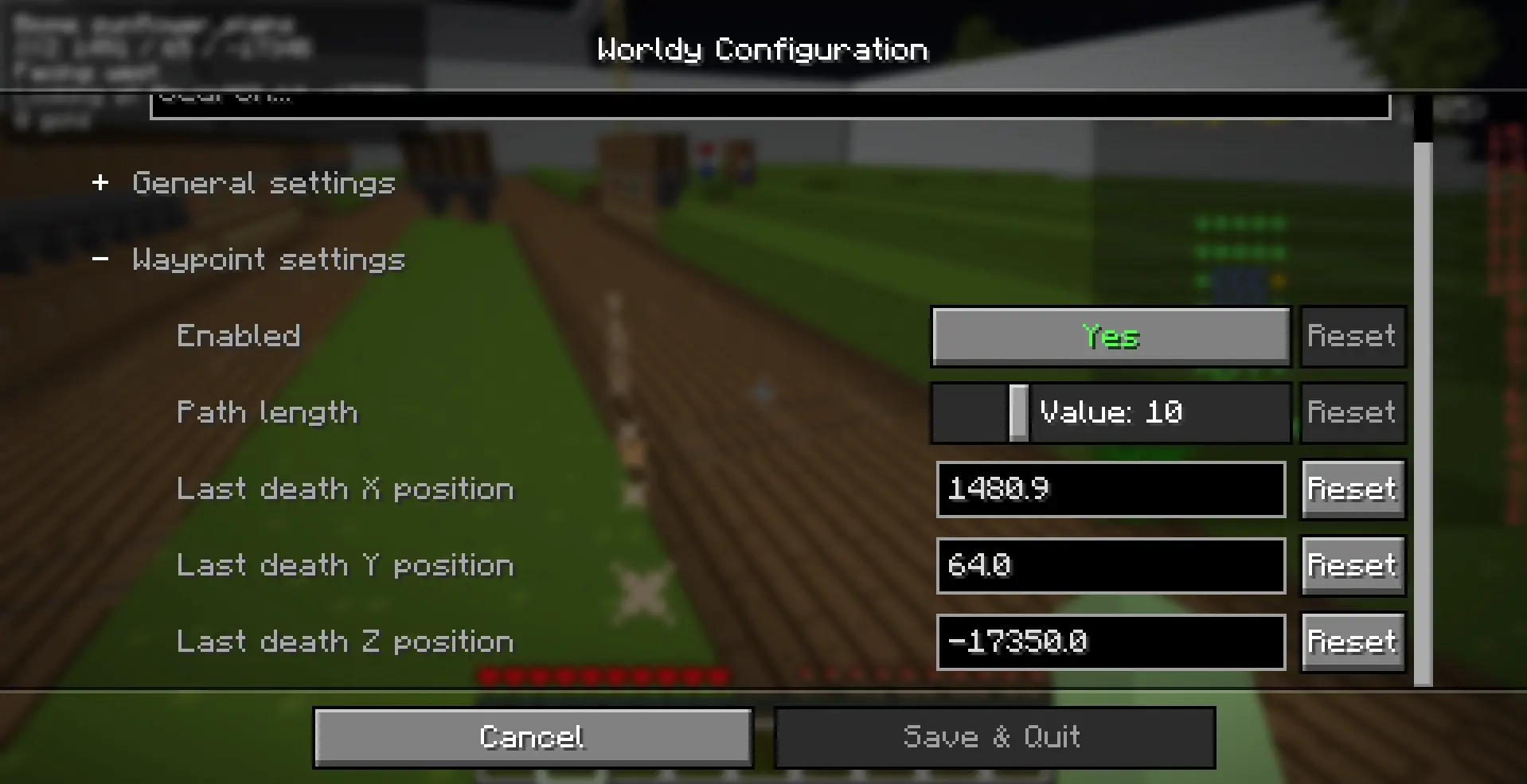 Waypoint tab