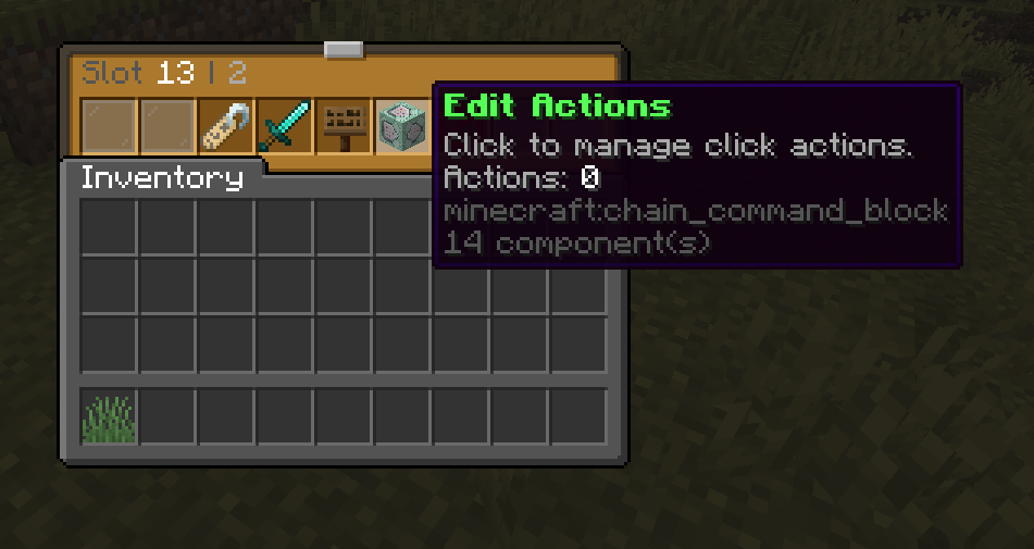Right when you clicked on a slot in the editing menu