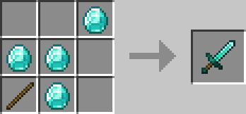 Diamond sword recipe