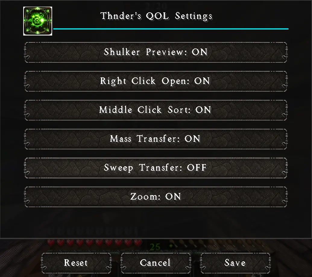 CTRL O to enter settings.