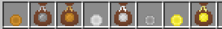 The various coins added in the mod