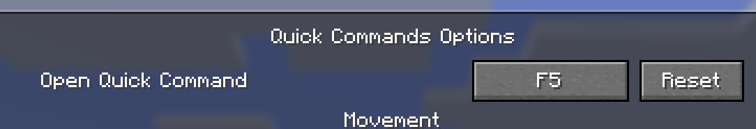 Open Quick Command Keybind
