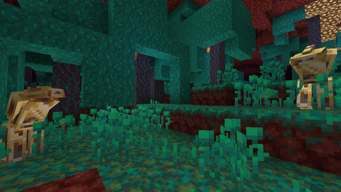 Two machinations approaching each other in a warped forest