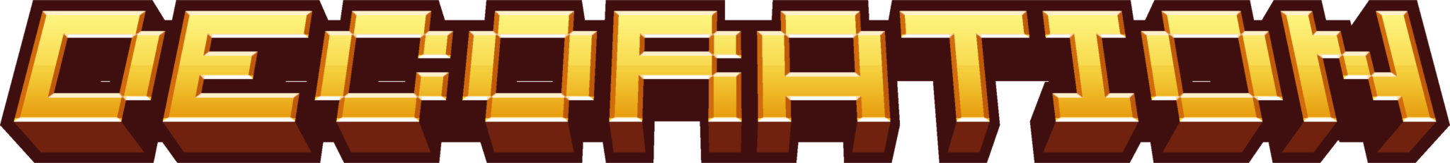 Golden Minecraft Themed Decoration Title