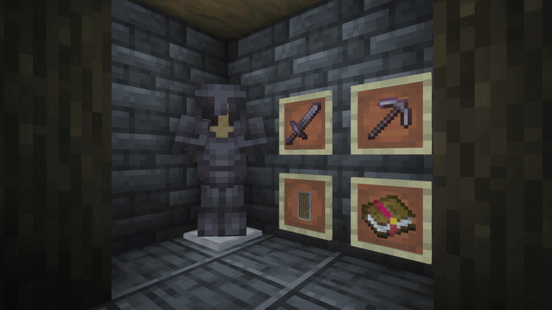 Shows the new effect on armor and items