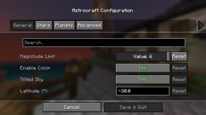 Config Menu