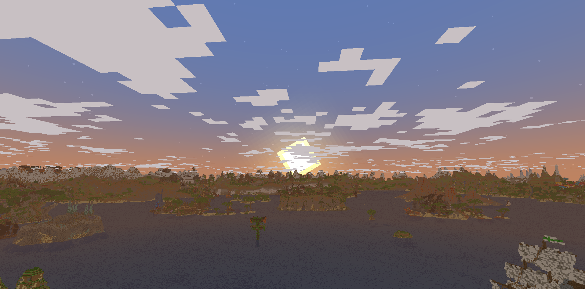 Sunset over the ocean