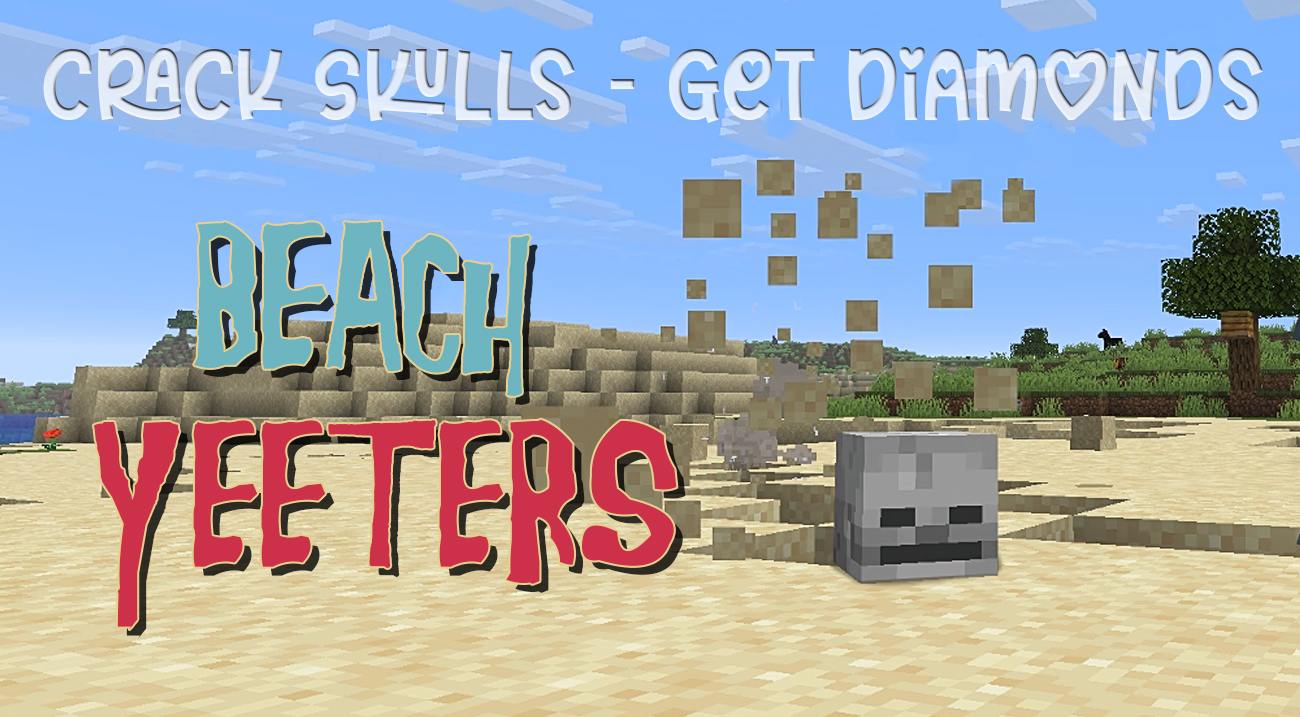 Beach Yeeters banner image featuring a cursed skull charging through sand