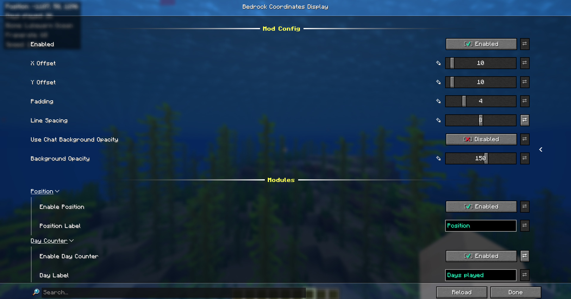 Config Screen