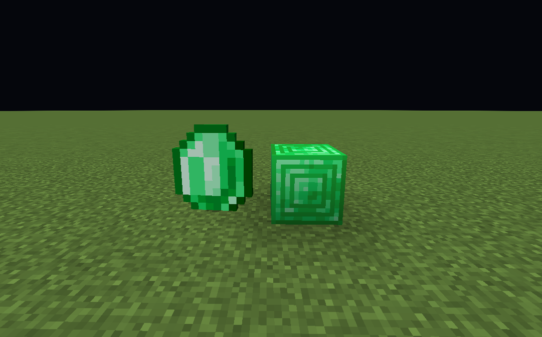 Emerald size in game.